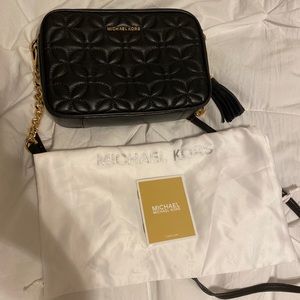 Michael Kors quilted floral camera bag